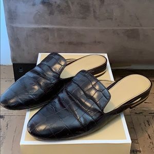 Michael Michael Kors Croc Embossed Slides